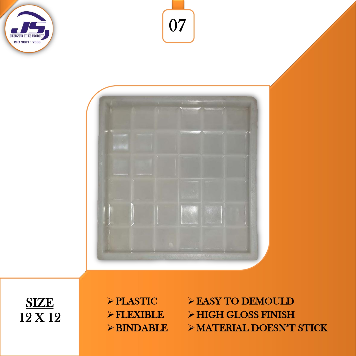 36 Dabbi (12x12) Plastic Mould